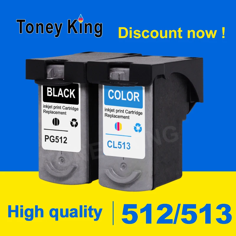 

Toney King Compatible PG512 CL513 for Canon pg 512 cl 513 ink cartridge for Pixma MP230 MP250 MP240 MP270 MP480 MX350 IP2700