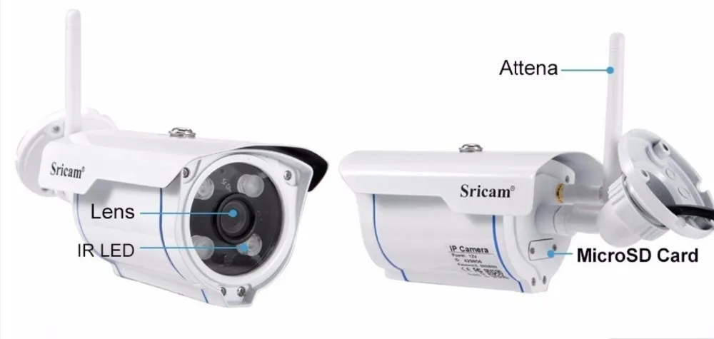 Sricam SP007 HD 720 IP камера wifi 2,4 P2P Водонепроницаемая уличная Беспроводная ip-камера для смартфона ПК