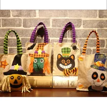 Лидер продаж креативный прекрасный Опора пакет для конфет на Хэллоуин Мультфильм Тыква Ведьма яблоко Мешковина Подарочные Чехлы вечерние принадлежности для Хэллоуина