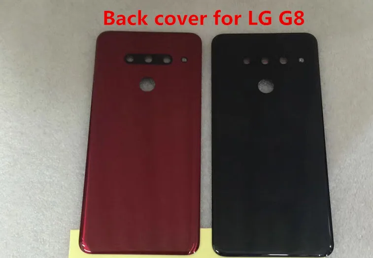 С отпечатком пальца для LG G8 ThinQ Задняя крышка батареи дверь задняя стекло для LG G8 ThinQ крышка батареи LM-G820 Корпус чехол