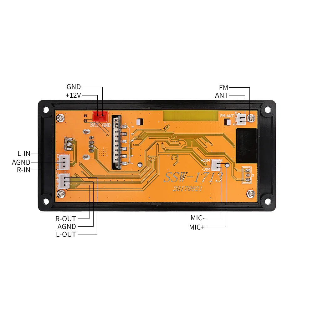 AOSHIKE 12V ЖК-дисплей Bluetooth MP3 декодер доска WAV, WMA декодирования MP3 аудио плеер модуль Поддержка FM радио AUX USB с текстами дисплей