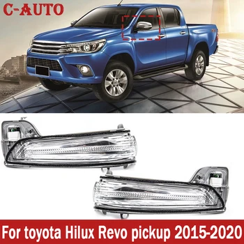 

C-Auto Left and Right Rearview Side Mirror Turn Signal LED Repeater Light For toyota Hilux Revo pickup 2015 2016 2017 2018-2020
