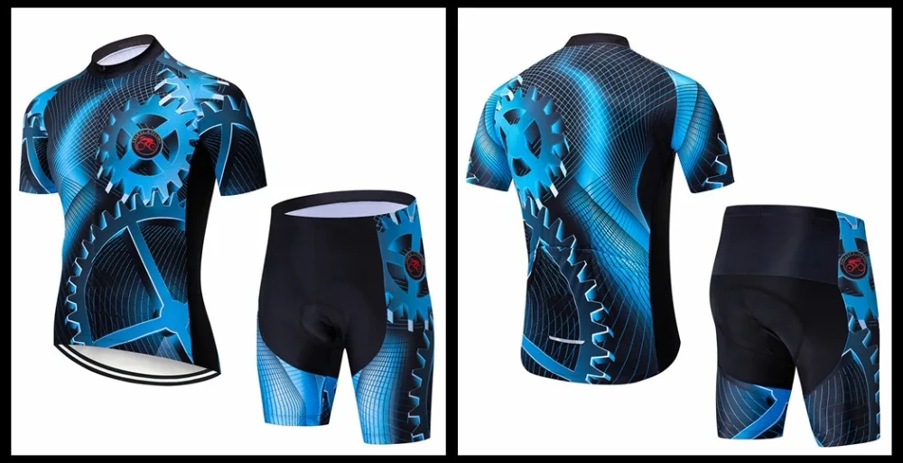 Weimostar Blue gear велосипедная одежда для мужчин Sumemr MTB велосипедная одежда короткий рукав Велоспорт Джерси Набор быстросохнущая велосипедная одежда