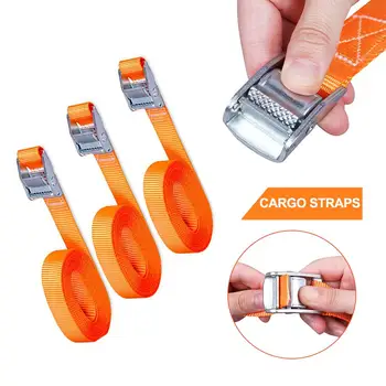 

Tie-Down Belt 6pcs 3 Meter Buckle Cargo Straps Car Motorcycle Bike Metal Buckle Tow Rope Strong Ratchet Belt For Luggage Bag