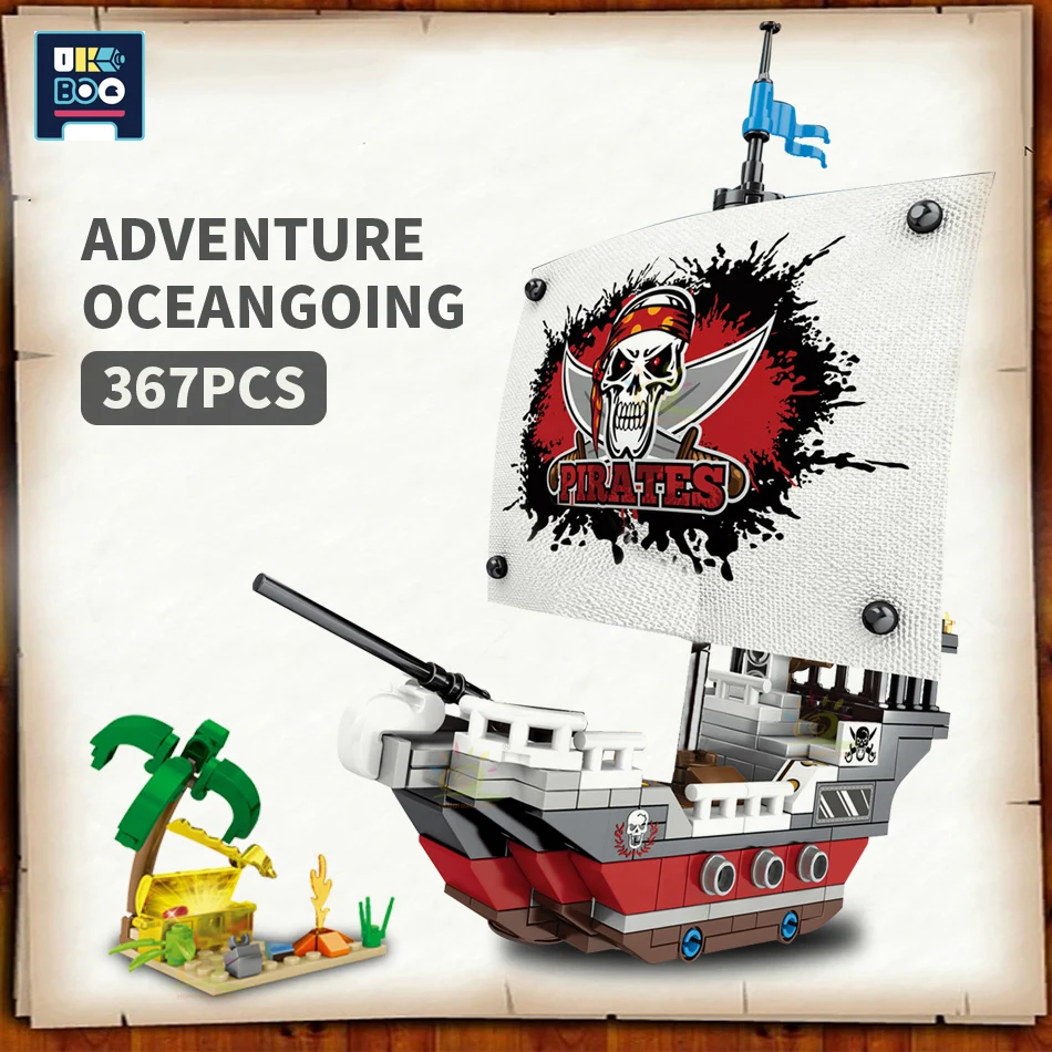 Модель пиратского корабля 367 шт. конструктор городские военные приключения фильм