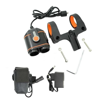 

WasaFire 2*XML-T6 LED Bike Front Light 5 Modes Bicycle Headlight 6400mAh 18650 Battery Cycling Flashlight Lamp with Charger