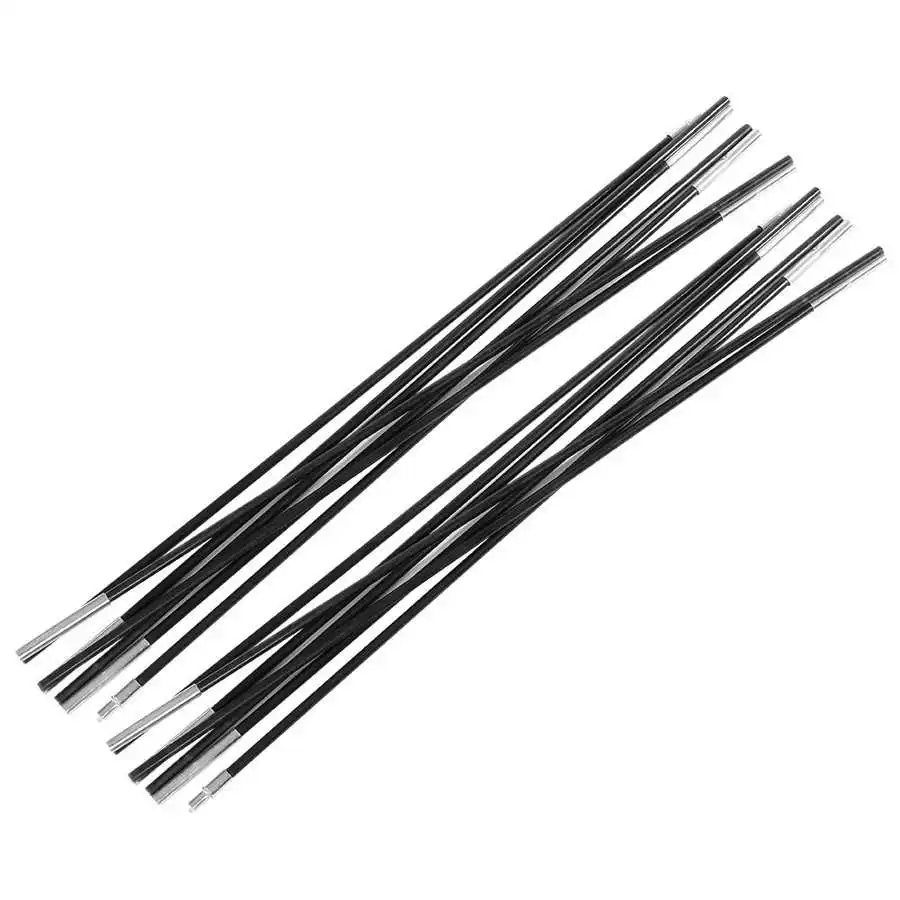 Camping Tent Accessories 330/340/396cm 7mm Tent Pole Fiber Rod Tent Support Double Pole Foldable Backpacking For Outdoor Camping Hiking Traveling
