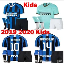 19 20 Детская футбольная рубашка Inter milan футбольные майки LAUTARO ICARDI NAINGGOLAN Inter milan Детский комплект футбольные майки