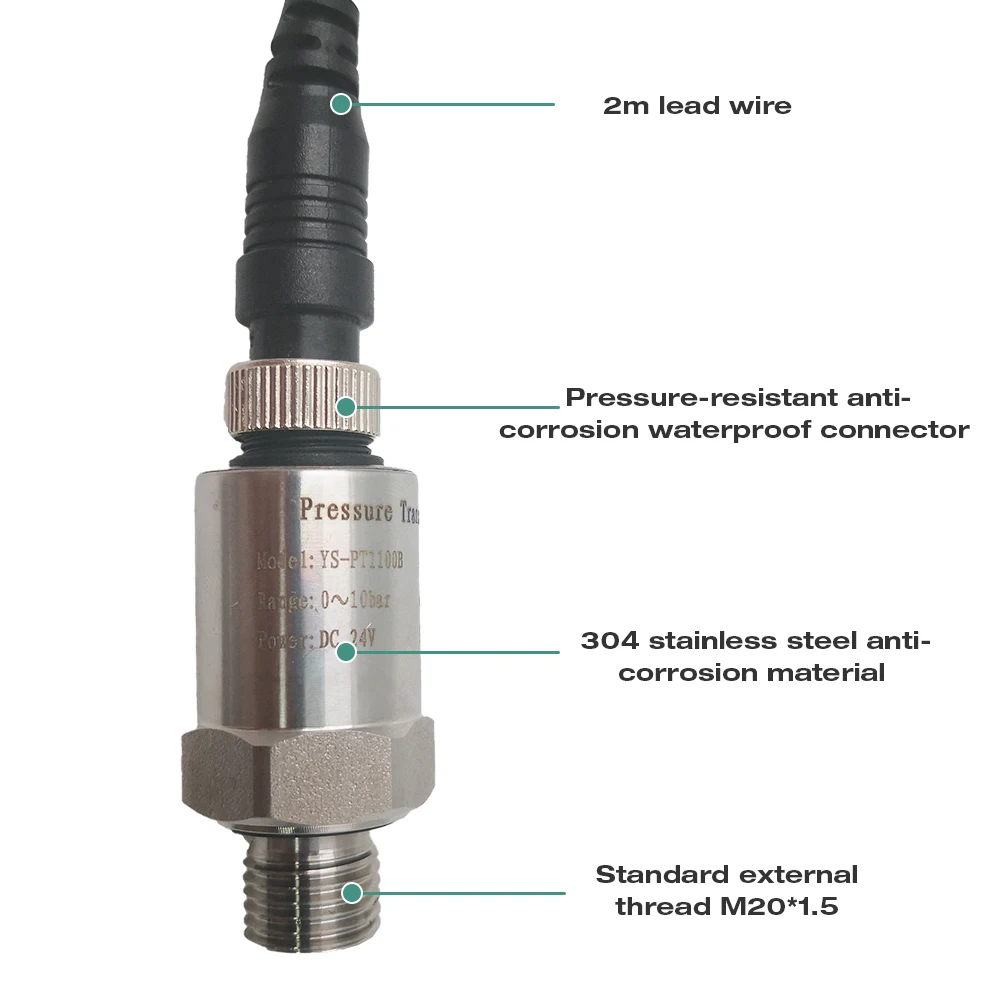 sensor de pressao agua inversor bomba 4 20ma 001 1mpa 01