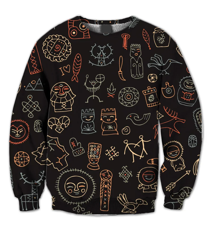 

REAL American US SIZE Voodoo 3D Sublimation Print Plus size Crew neck Sweatshirt Big sizes 3XL 4xl 5xl 6xl