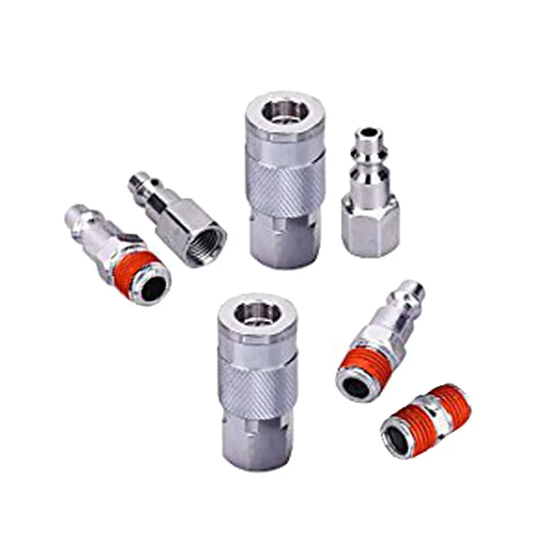 

7pcs Quick Connectors 1/4 NPT Coupler Set Iron Air Pneumatic Joint Fitting Tools For Air Piping