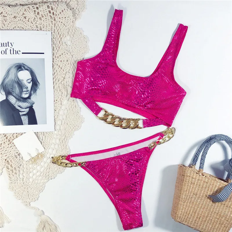 2020 New Sexy Women Bikini Swimsuit Swimwear Female Bandeau Thong Brazilian Biquini Bikini Set Lady Suit Snake Pattern Fabric 2020 New Sexy Women Bikini Swimsuit Swimwear Female Bandeau Thong Brazilian Biquini Bikini Set Lady Suit Snake Pattern Fabric