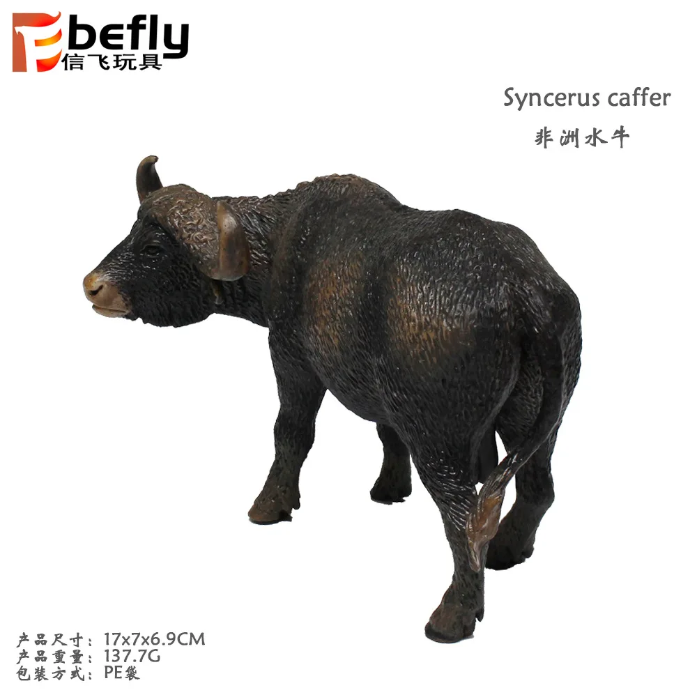 

13 Cm PVC Model Wild Animal Zoo Solid Model Africa Buffalo Model