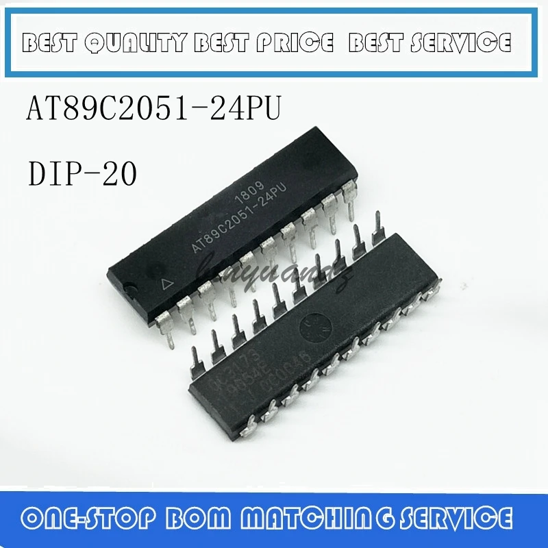10PCS IC AT89C2051-24PU MICROCONTROLLER ATMEL DIP-20 HIGH QUALITY