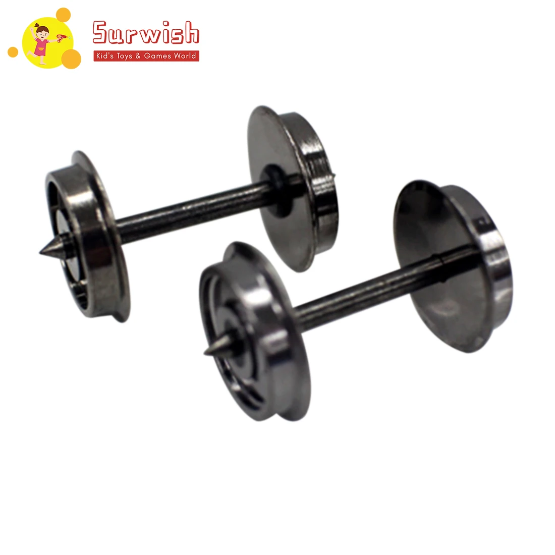 

Surwish 2Pcs 1:87 Universal Modified Wheel DC Radsatz For HO Scale Model Electric Train - Black