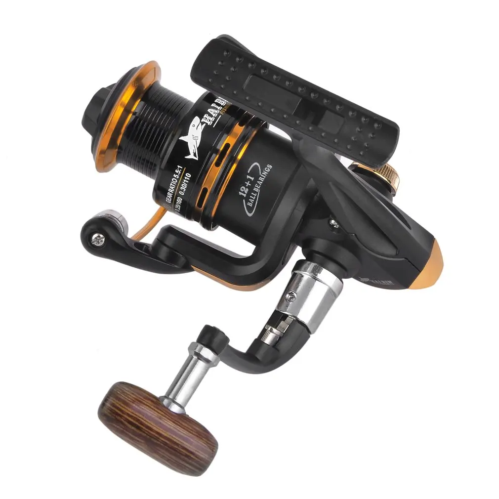 

Fishing Spin Reel 12+1 Bearing Balls Super Strong Full Metal Head Fishing Reel 5.5:1 Carp Fishing Spinner