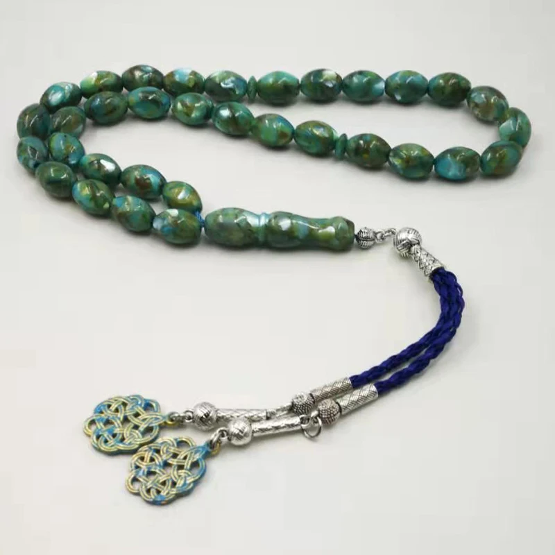 

Новый мусульманский мужской браслет из ракушек Tasbih Mstkt, 33 бусины, натуральная морская раковина, мусульманский жвелри