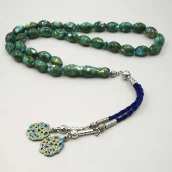 

New seashell Tasbih Mstkt inside shell Muslim Man's bracelet 33bead Misbaha Natural sea shell Islamic jwelry