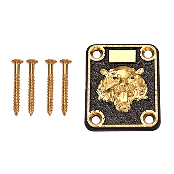 

Practical Golden Zinc Alloy Tiger Pattern Neck Plate Gasket Set for Electric Gutar Luthier Tools