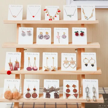 

Display stands earrings large capacity earrings ring display Stand solid wood jewelry displays tray pendant MJ070202