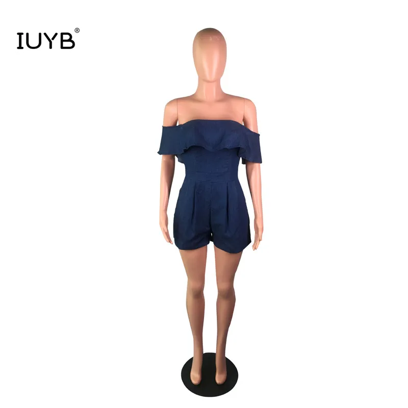 IUYB однотонные Макси повседневные Летние Новые Сексуальные женские костюмы без бретелек выдалбливают Straigth короткий комбинезон Облегающий комбинезон BS1099