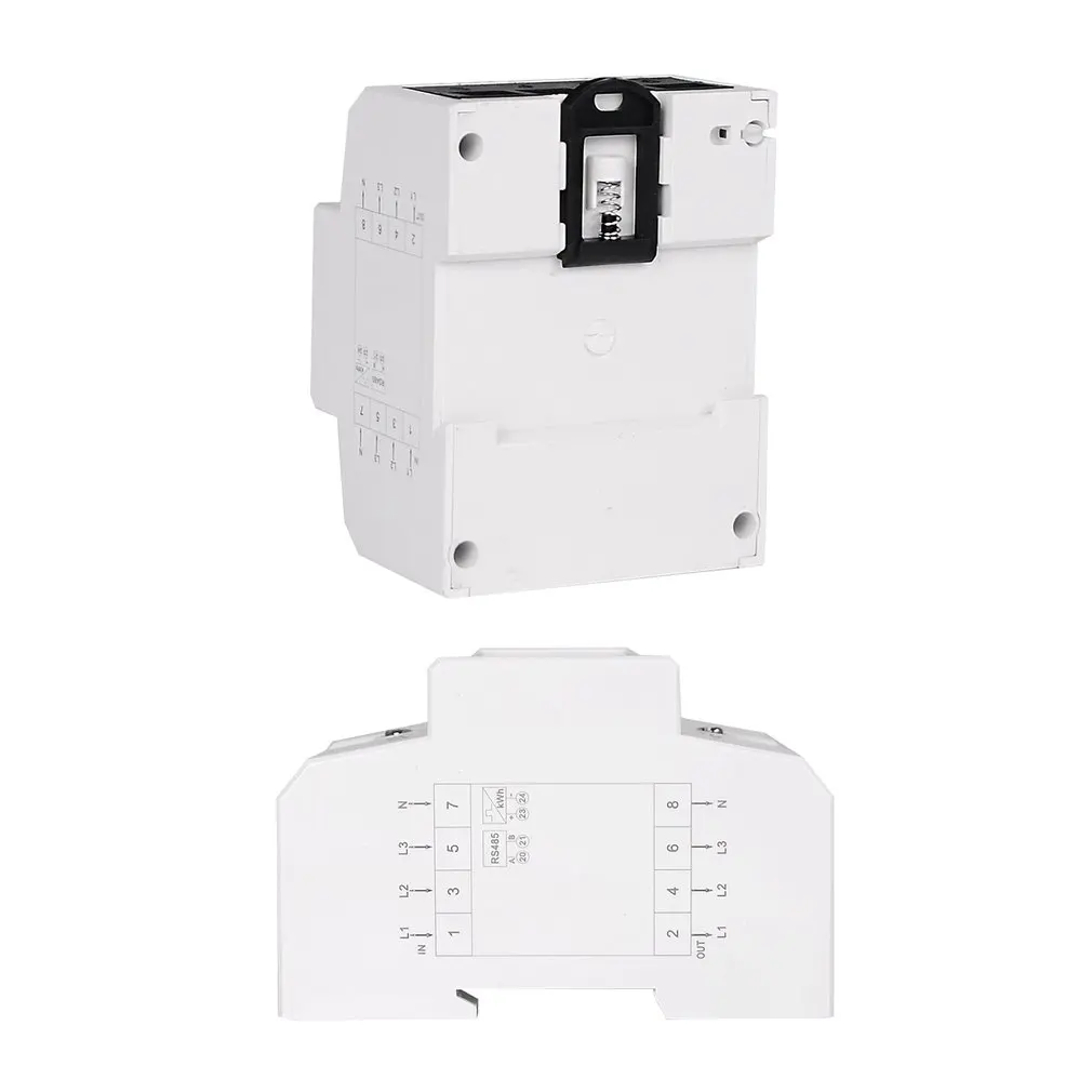 Multi-functional Single Phase or 3 Phase 4 Wire 5-100A 230V AC Energy Meter Electric Consumption Meter Monitor DIN Rail