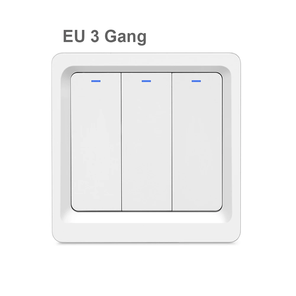 AVATTO Wi-Fi светильник Настенный умный физический кнопочный переключатель приложение Tuya дистанционное управление IFTTT Голосовое управление через Alexa Google Home - Цвет: EU 3 gang