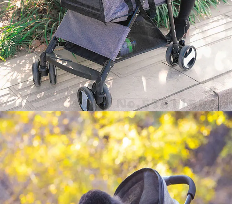 Pet Stroller Light Folding Folding Cart Cat Dog Teddy Nest Basket Outdoor Travel Supplies