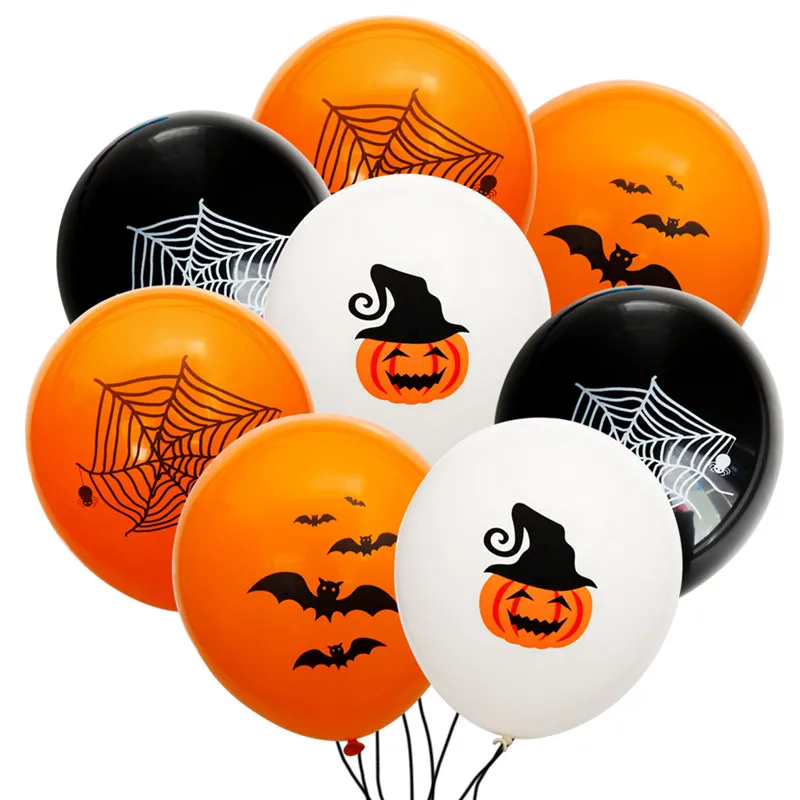 

12inch Helloween Balls Latex Halloween Balloons Bat Pumpkin Spider Web Balloons Festival Decoration Supplies Party Balloons For