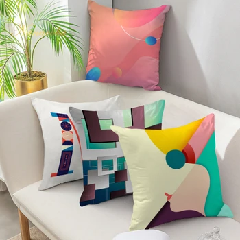 

Nordic Abstract Geometric Cushion Cover Home Decorative Pillows Polyester 45x45 Throw Pillow Cover for Car Sofa Decor Pillowcase