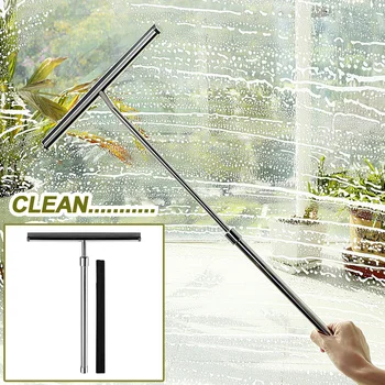 

Rubber Strip Stretchable Blade Window Clean Glass Wiper Lengthen Shower Squeegee Mirror Stainless Steel Manual Tool Telescopic