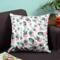 Супер мягкая печать тропические растения размером 45*45 см тональный крем кактус диванная подушка с цифровым изображением с изображением