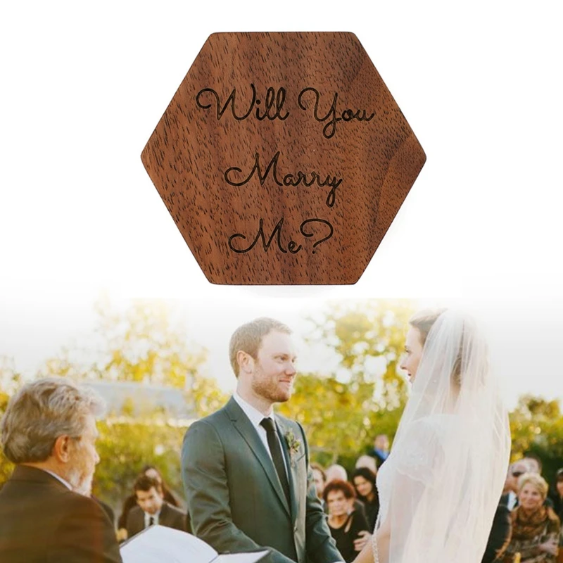 

Wood Ring Bearer Box Wedding Engagement Ring Holder Box Jewelry Box Favor Gift