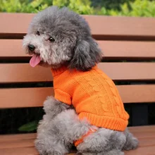 Осенне-зимняя одежда для собак, вязаные свитера для щенков, собак, кошек, теплые пальто, куртки Apperal
