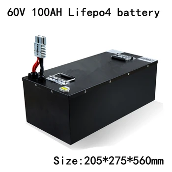

60V 100AH High Power RV Lifepo4 Battery Pack with 120A BMS for Solar Storage Electric Motorcycle Patrol Vehicles + 10A Charger