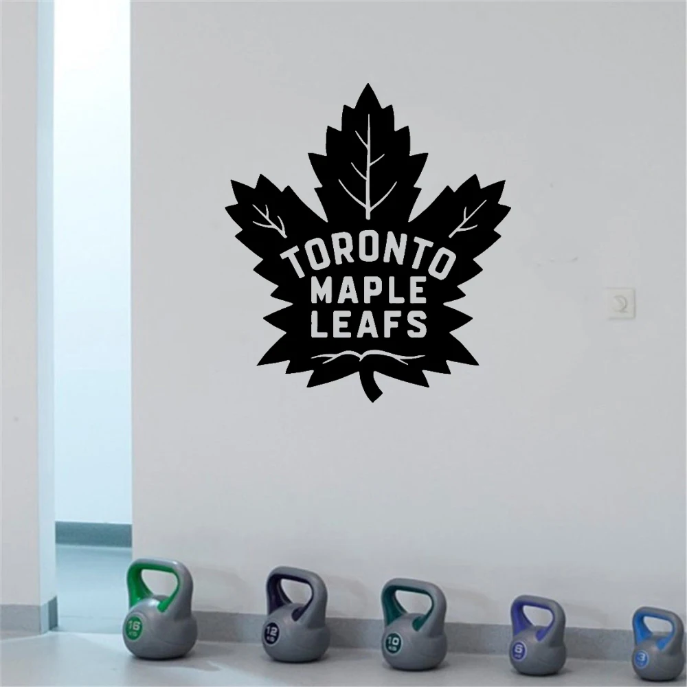 

Creative Toronto Maple Leafs Cartoon Wall Decals Pvc Mural Art Diy Poster For Kids Room Living Room Home Decor Wall Art Decal