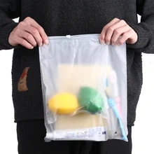 1pc Plastic Sealed Waterproof Matte Frosted Package Transparent Zip lock Bag Clothing Travel Pouch Swimming Storage Bags