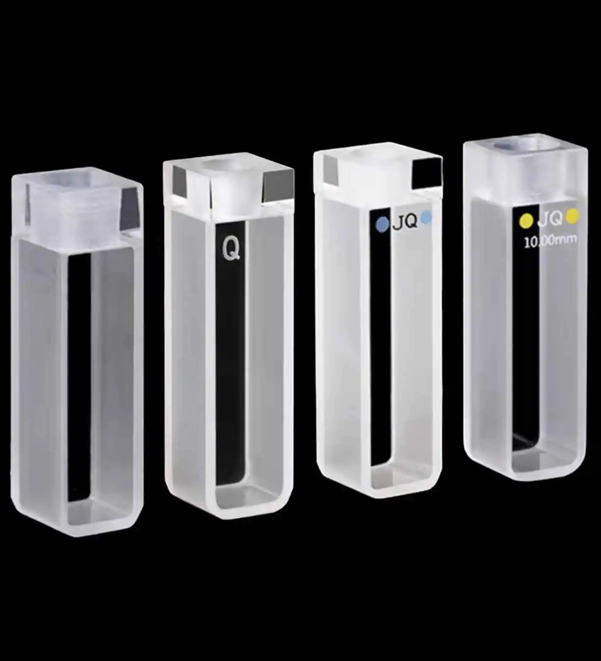 3.5ml 10mm Path Length JGS1 Quartz Cuvette Cell 2-Way Light With Lid For Spectrophotometers