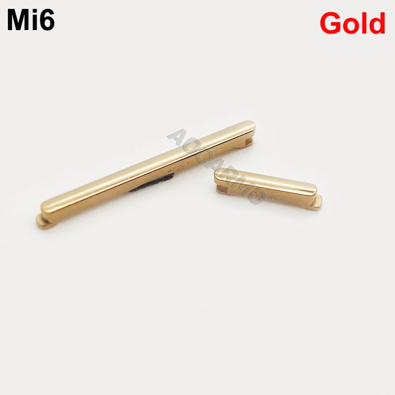 Aocarmo For XiaoMi 6 mi6 Power On/Off Volume Up/Down Button Flex Cable With Adhesive Replacement Parts