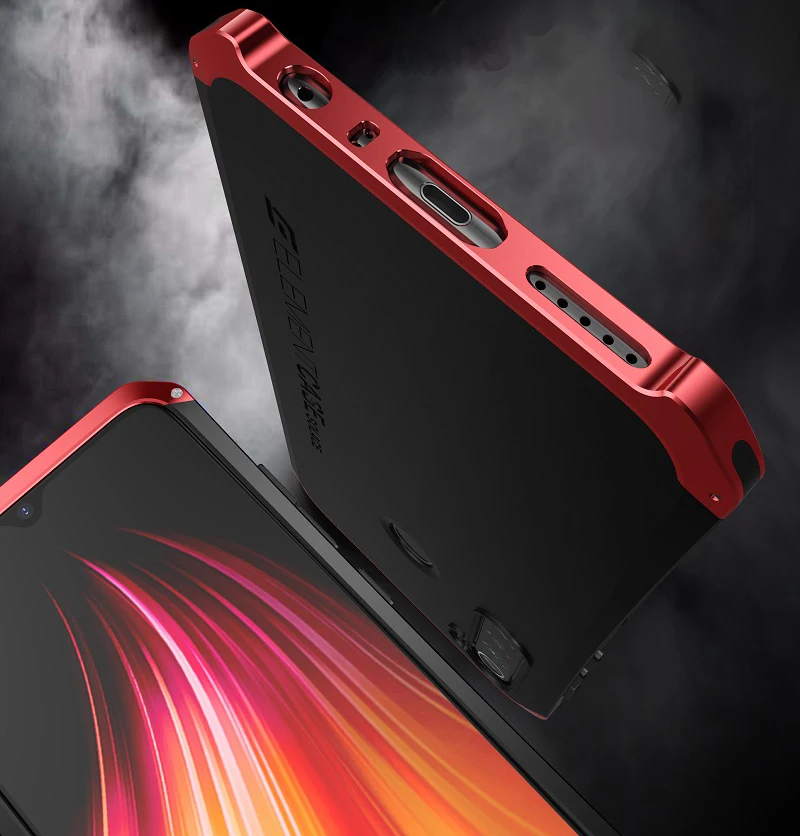 Металлический алюминиевый чехол для xiaomi redmi note 8 pro, силиконовый гибридный чехол из поликарбоната для xiaomi redmi note 8, чехол s Coque Fundas