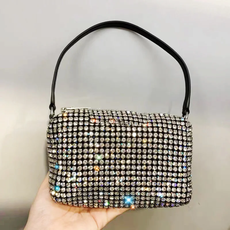 

The Same Rhinestone Handbag Small 2019 New Diamond Small Square Bag Women