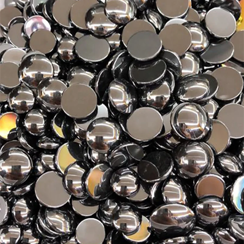 50PCS Natural Stones Hematite Jade Stone Cabochon No Hole Beads for Making Jewelry DIY Ring accessories Scattered beads | Украшения и