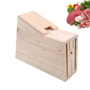 

Mordern Multifunctional Holes Bamboo Knife Rack Creative Wood Kitchen Knife Holder Stand Block Knife Organizer Tool Storage Rack