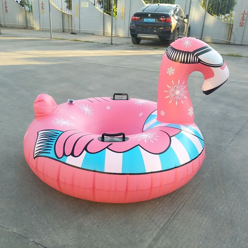 

SOURCE Factory Production Environmentally Friendly Thick PVC Inflatable Children Ski Ring, Children Inflatable Flamingo Sled