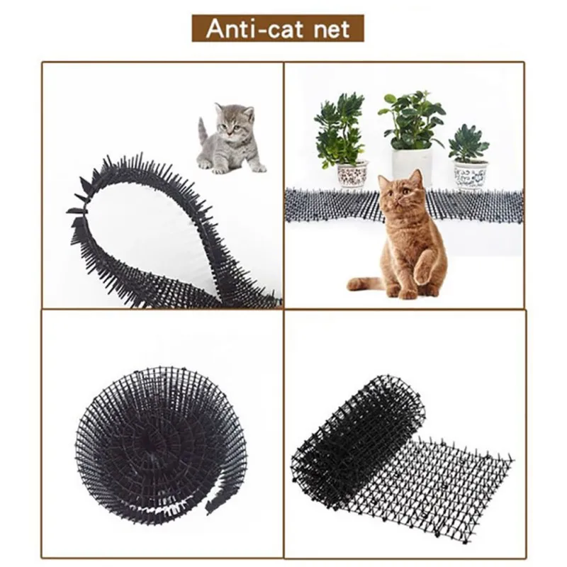 Коврики для кошек Пластиковые антикошечные шипы для защиты растений и цветов, коты ногти защитный забор для сада zh1