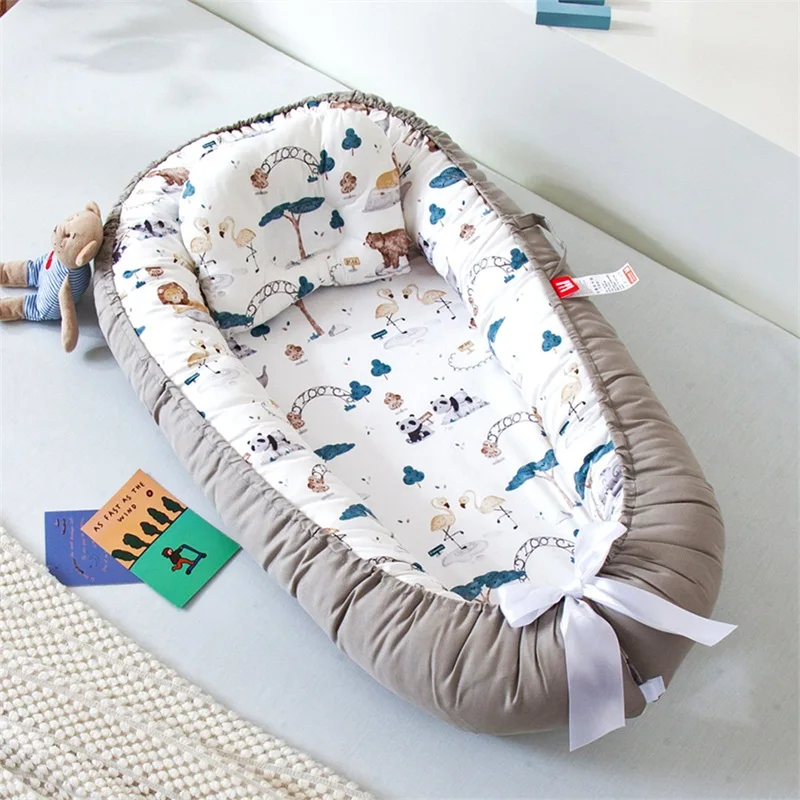 Sale Baby Crib Nest-Bed Bassinet-Bumper Portable with Pillow Cushion Imitation 531y0BgbWo9