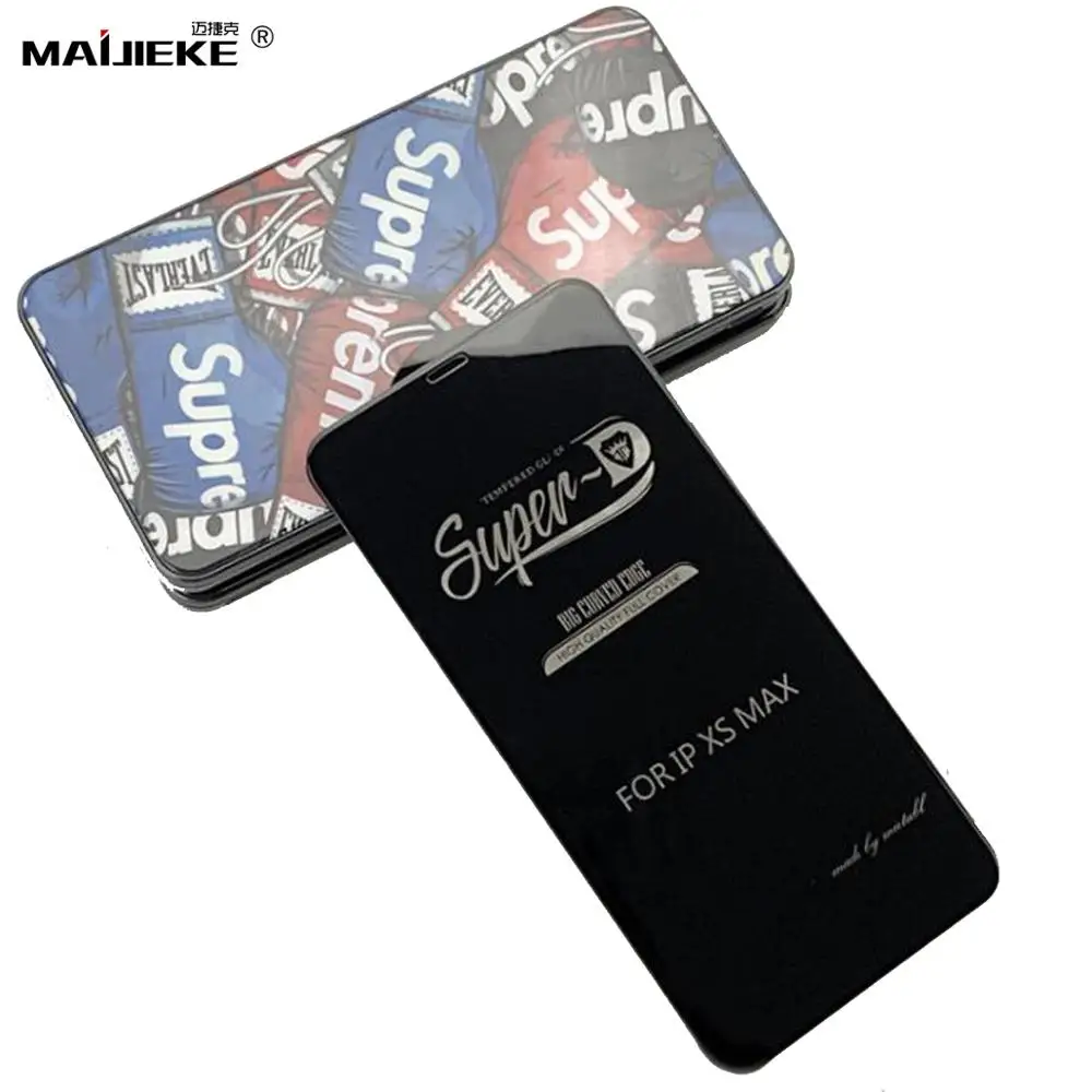 

Super-D Big Curved Edge Full Glue Tempered Glass for iPhone X Xr Xs max 6 plus 6s plus 7 plus 8 plus Screen Protector Film