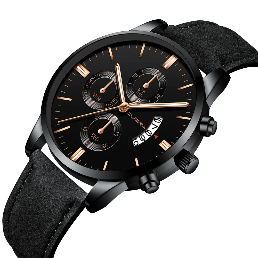 relogio masculino часы мужские модные спортивные из нержавеющей стали кожаный ремешок часы кварцевые наручные часы для деловых людей reloj hombre