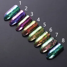 Nails Art Dip порошок для ногтей Блеск для ногтей голографический лак для маникюра сухой хромированный пигмент погружающийся порошок atp001