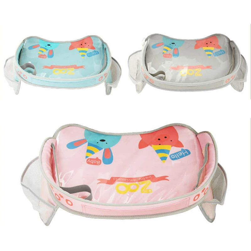 Waterproof Child Baby Car Seat Tray Stroller Kids Toy Infant Car Folding Table Toddler Food Water Holder Desk In-car Accessories